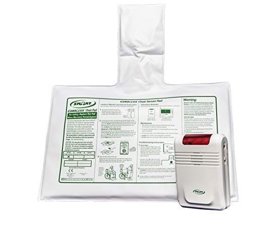 Smart Caregiver Cordless Exit Alarm with Chair Pressure Sensing Pad - 10" x 15" - Senior.com Fall Prevention